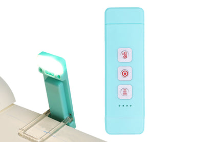 Book Light Clip-On USB Rechargeable Reading Lamp Adjust Angle LED Reading Light-Green