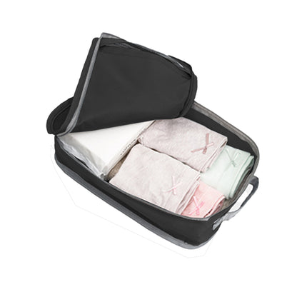 6Pcs Compression Packing Cubes Suitcase Organizer Bag Luggage Storage -Black