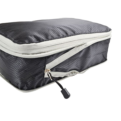 Set of 3Pcs Travel Compressible Packing Cube Pouch Clothes Storage Bags Suitcase Luggage Organizer -Black