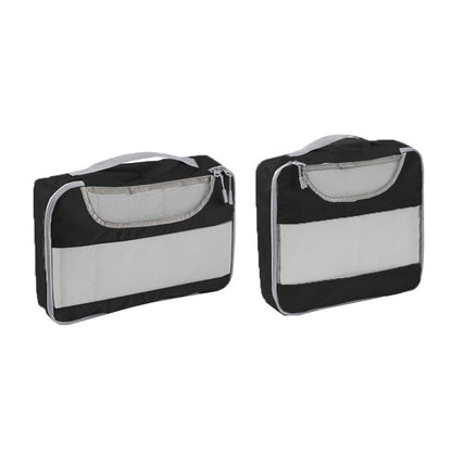 Set of 9Pcs Travel Packing Cube Pouch Clothes Storage Bags Suitcase Luggage Organizer -Black