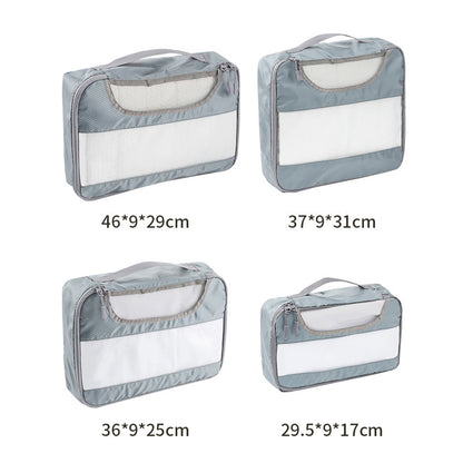 Set of 9Pcs Travel Packing Cube Pouch Clothes Storage Bags Suitcase Luggage Organizer -Grey