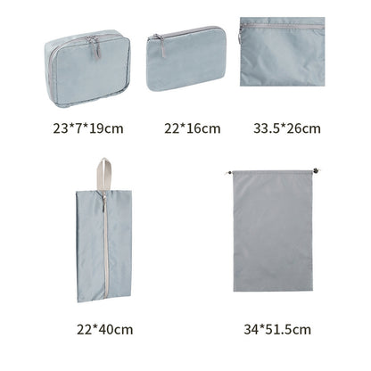 Set of 9Pcs Travel Packing Cube Pouch Clothes Storage Bags Suitcase Luggage Organizer -Grey