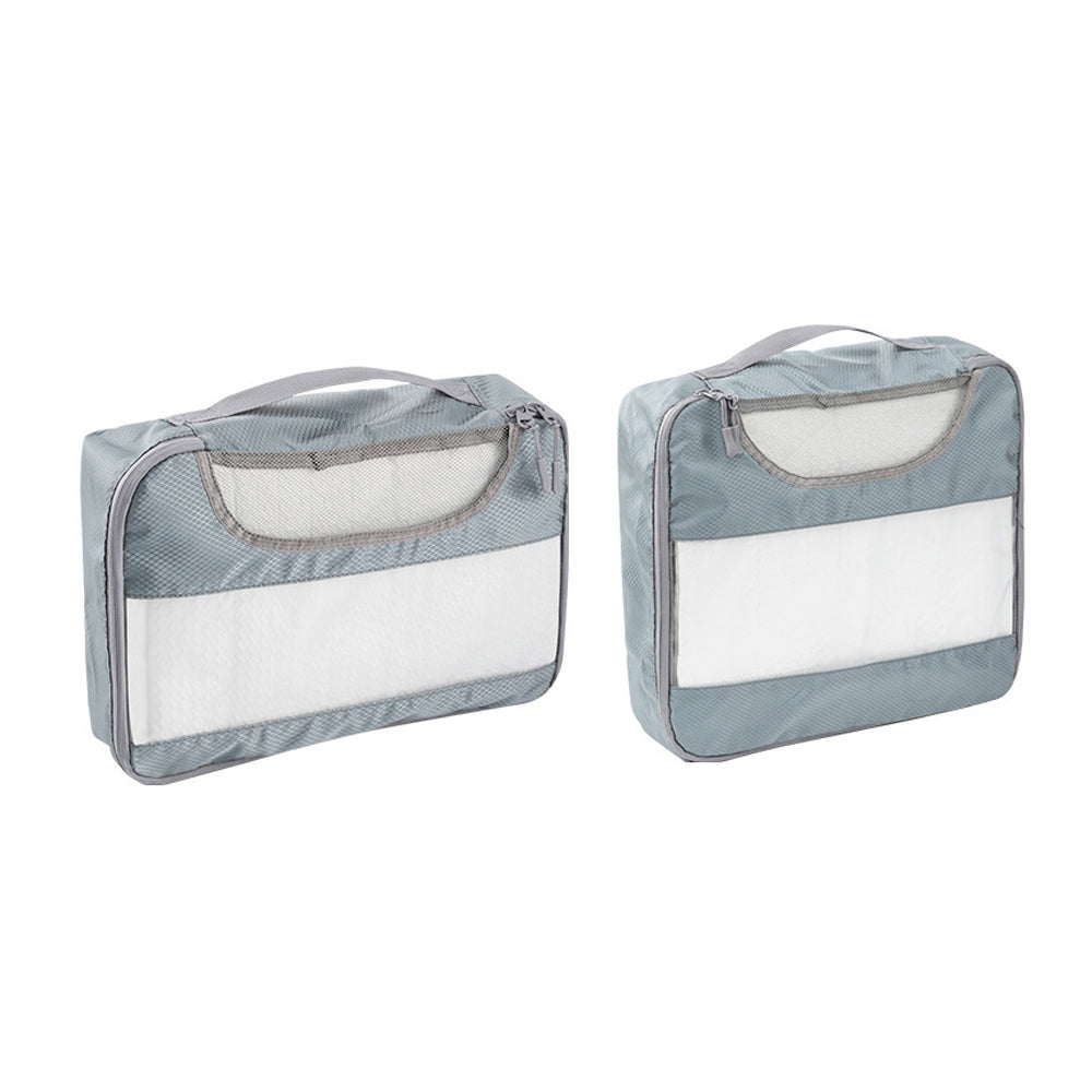 Set of 9Pcs Travel Packing Cube Pouch Clothes Storage Bags Suitcase Luggage Organizer -Grey