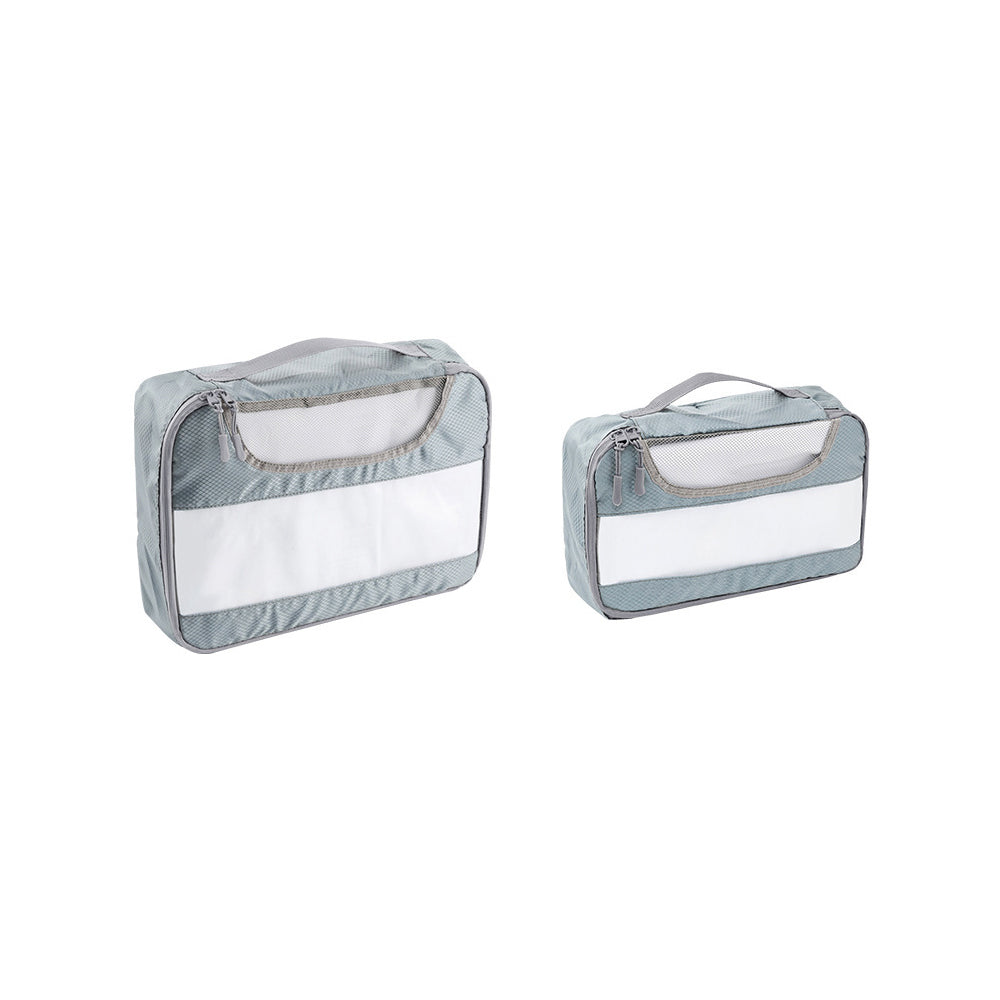 Set of 9Pcs Travel Packing Cube Pouch Clothes Storage Bags Suitcase Luggage Organizer -Grey
