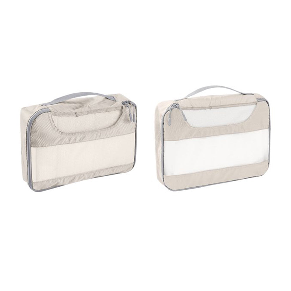 Set of 9Pcs Travel Packing Cube Pouch Clothes Storage Bags Suitcase Luggage Organizer -Beige