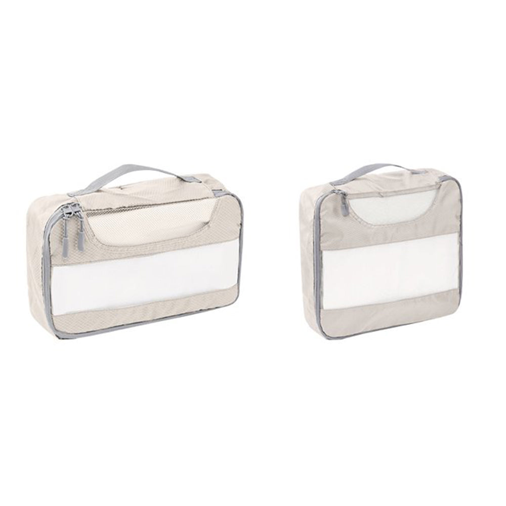 Set of 9Pcs Travel Packing Cube Pouch Clothes Storage Bags Suitcase Luggage Organizer -Beige