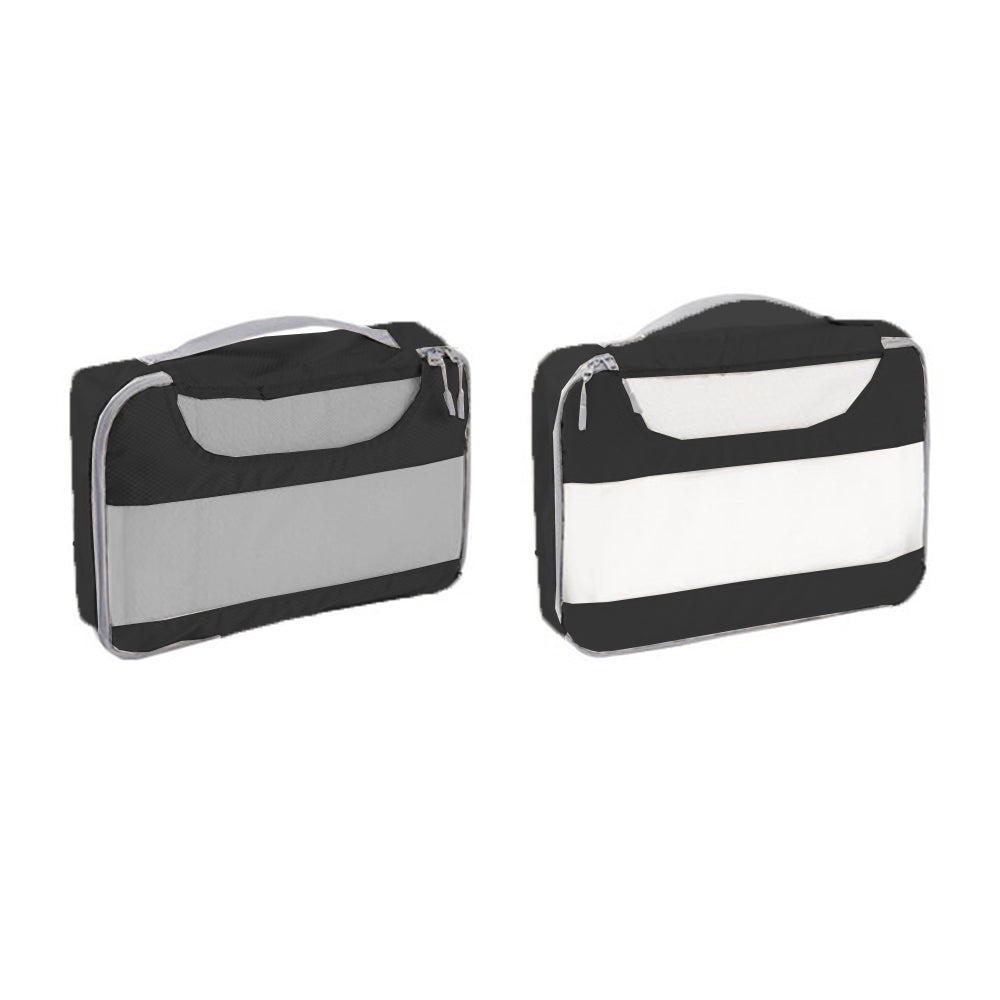 Set of 9Pcs Travel Packing Cube Pouch Clothes Storage Bags Suitcase Luggage Organizer -Black