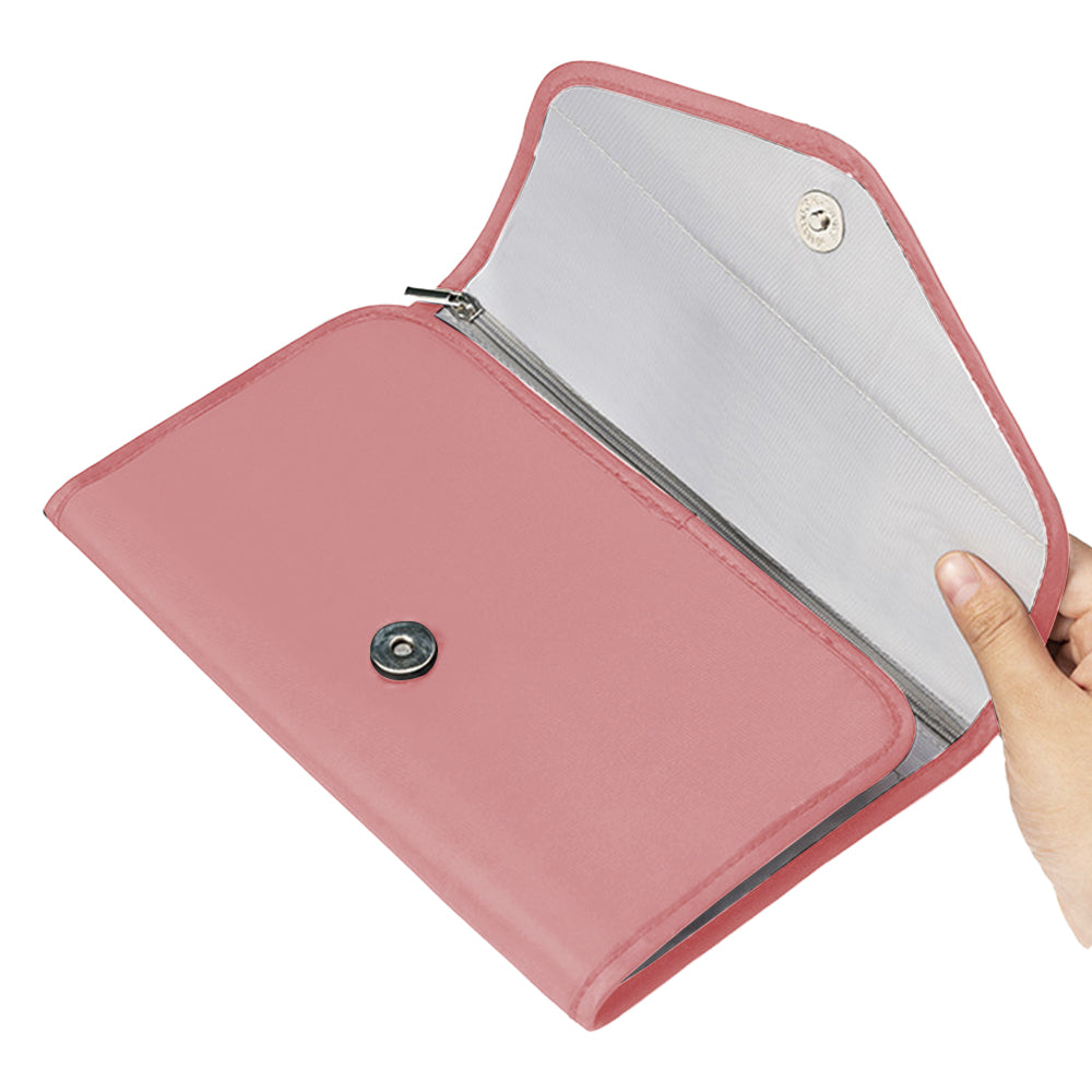 Travel Jewelry Organizer Case Foldable Jewelry Organizer for Rings Necklaces Bracelets Earrings -Pink