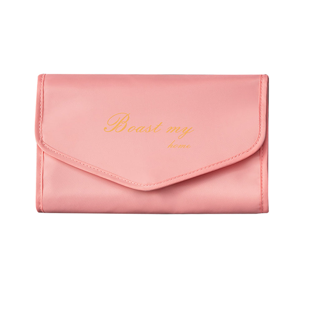 Travel Jewelry Organizer Case Foldable Jewelry Organizer for Rings Necklaces Bracelets Earrings -Pink