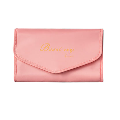 Travel Jewelry Organizer Case Foldable Jewelry Organizer for Rings Necklaces Bracelets Earrings -Pink