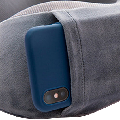 Travel Neck Pillow for Airplane Memory Foam Sleeping Pillow with Eyemask and Earplugs -Grey