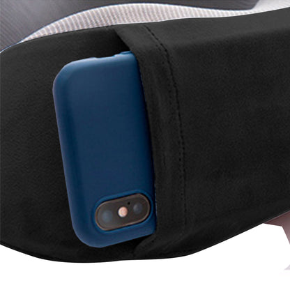 Travel Neck Pillow for Airplane Memory Foam Sleeping Pillow with Eyemask and Earplugs -Black