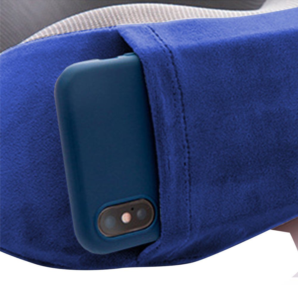 Travel Neck Pillow for Airplane Memory Foam Sleeping Pillow with Eyemask and Earplugs -Blue