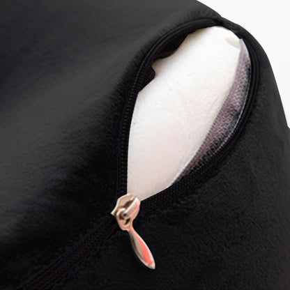 Travel Neck Pillow for Airplane Memory Foam Sleeping Pillow with Eyemask and Earplugs -Black