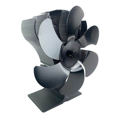 6 Blade Fireplace Fan Heat Self-Powered Wood Stove Top Burner Silent Eco Heater