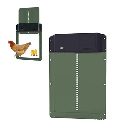 Automatic Chicken Coop Door Opener Light Sensing Chicken House Poultry Gate-Green