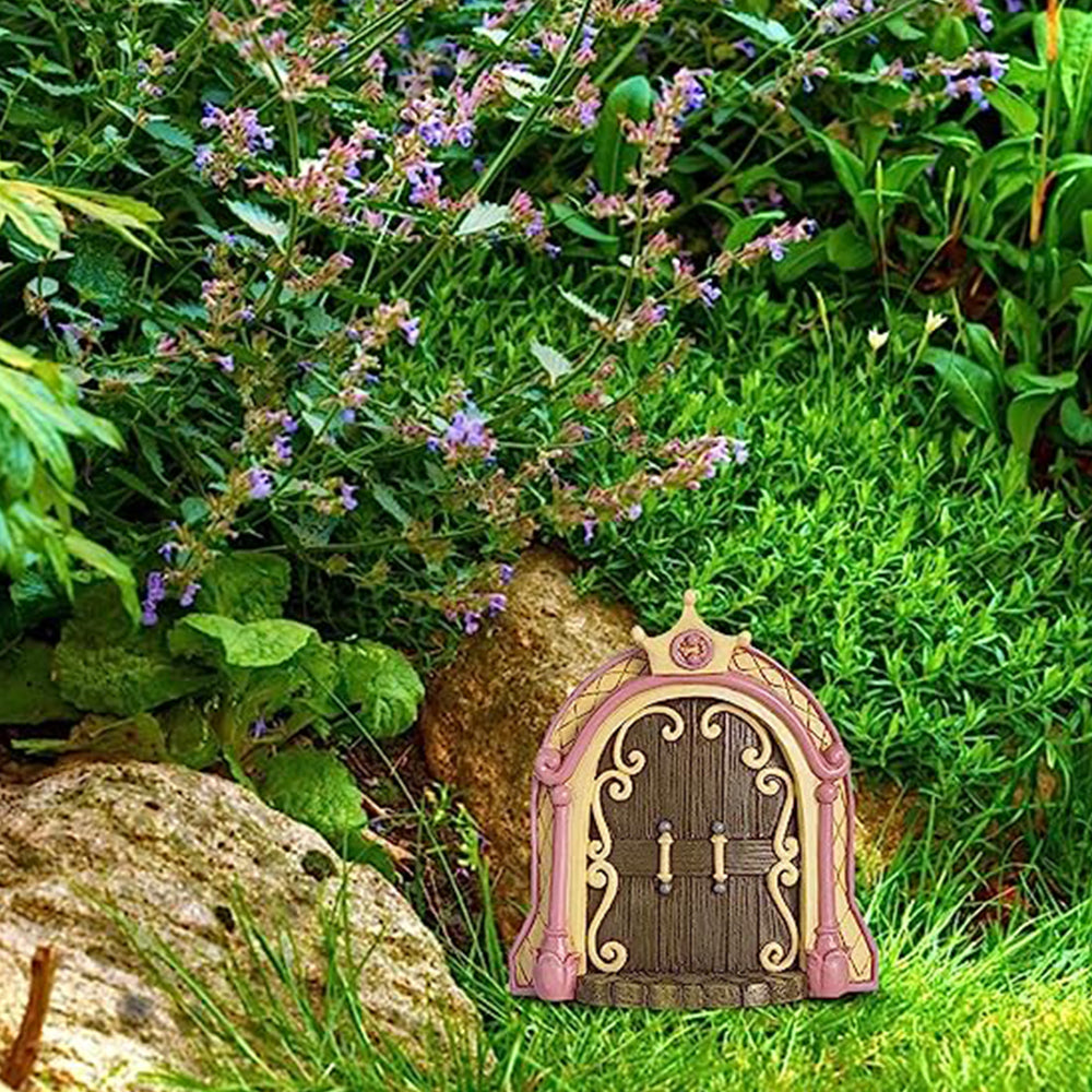 Art Sculpture Decoration Fairy Garden Door Windows Yard Art Sculpture Outdoor Decoration-Style 3