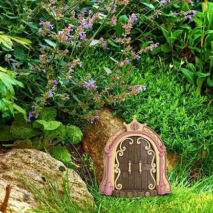 Art Sculpture Decoration Fairy Garden Door Windows Yard Art Sculpture Outdoor Decoration-Style 3