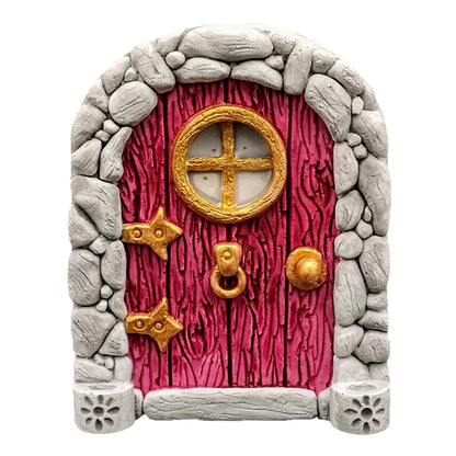 Art Sculpture Decoration Fairy Garden Door Windows Yard Art Sculpture Outdoor Decoration-Style 2