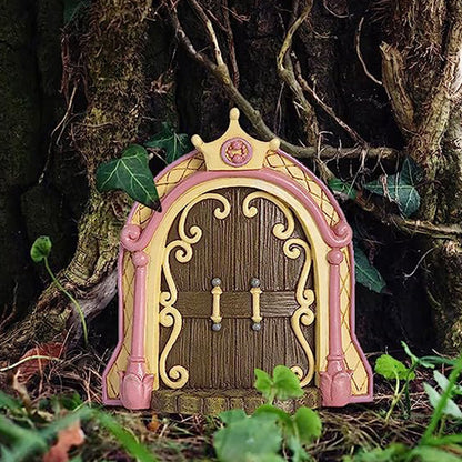 Art Sculpture Decoration Fairy Garden Door Windows Yard Art Sculpture Outdoor Decoration-Style 3