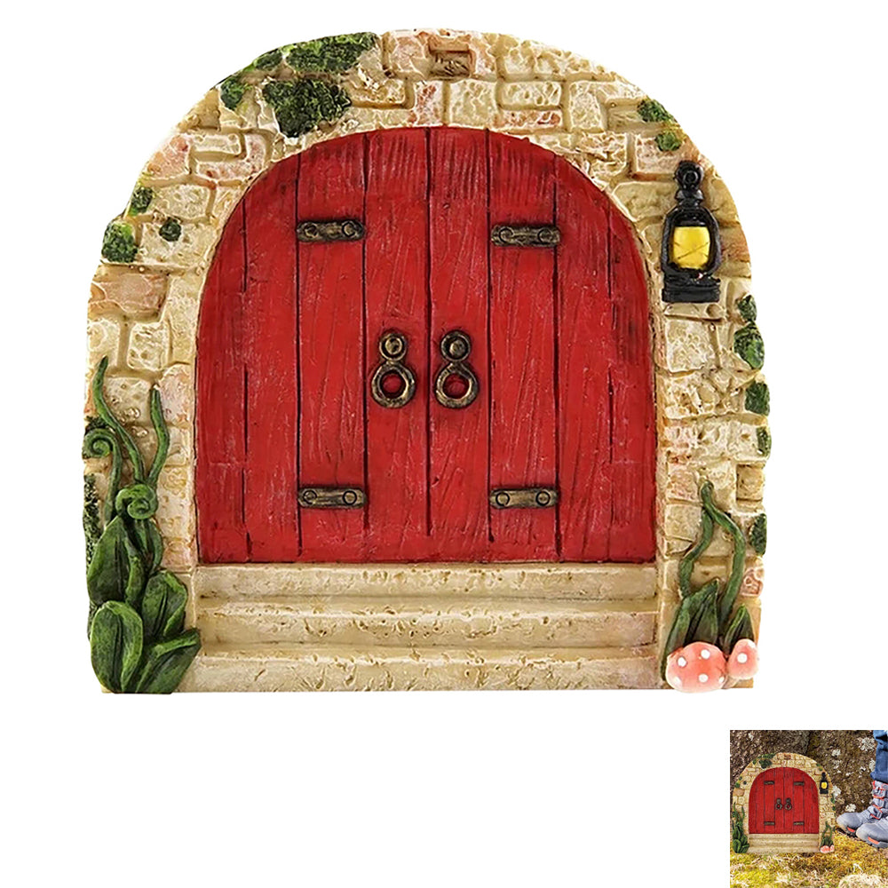 Art Sculpture Decoration Fairy Garden Door Windows Yard Art Sculpture Outdoor Decoration-Style 4