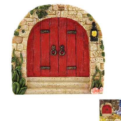 Art Sculpture Decoration Fairy Garden Door Windows Yard Art Sculpture Outdoor Decoration-Style 4