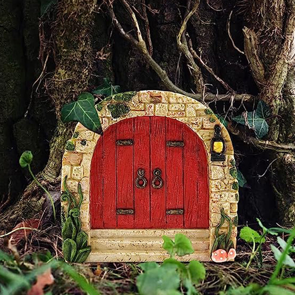 Art Sculpture Decoration Fairy Garden Door Windows Yard Art Sculpture Outdoor Decoration-Style 4