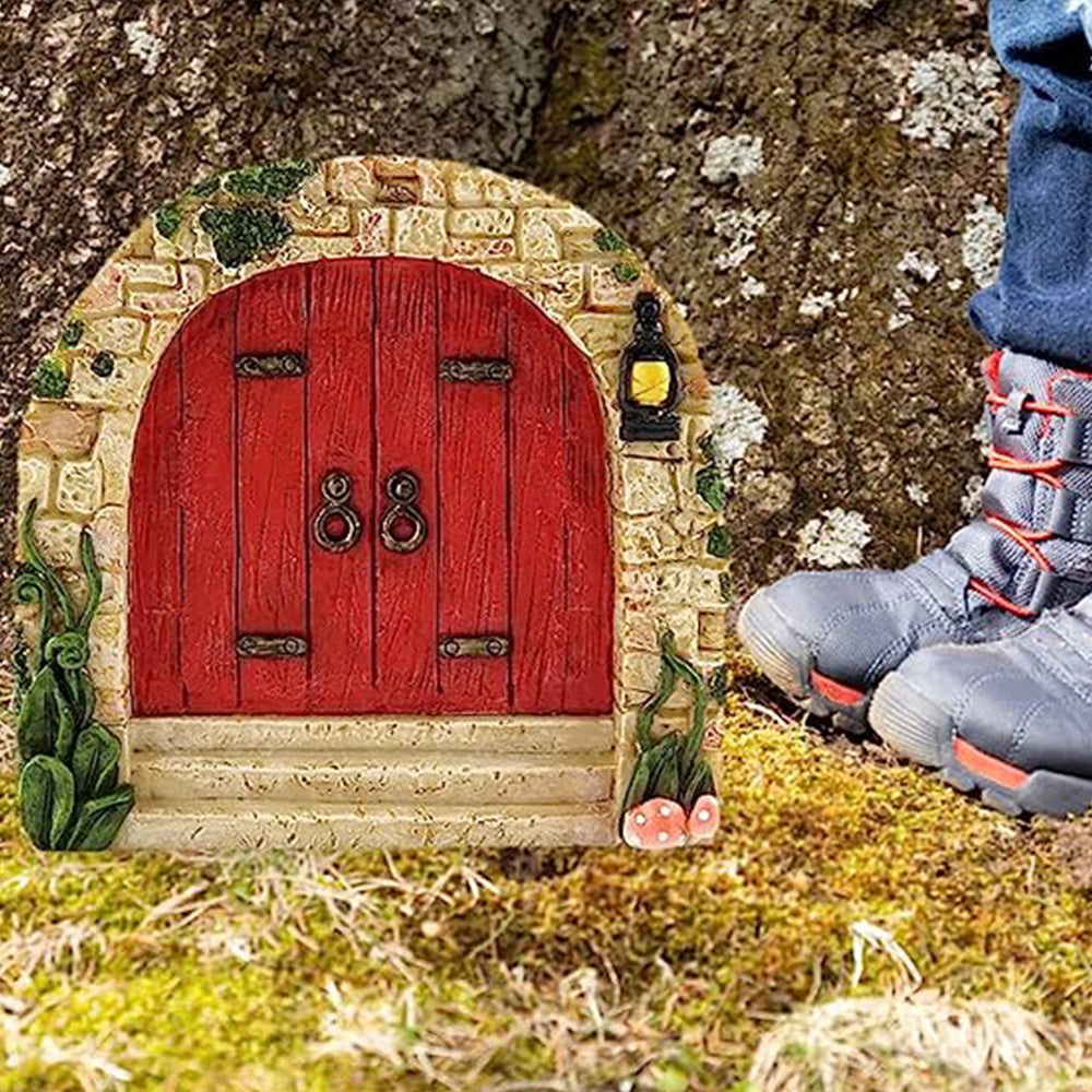 Art Sculpture Decoration Fairy Garden Door Windows Yard Art Sculpture Outdoor Decoration-Style 4