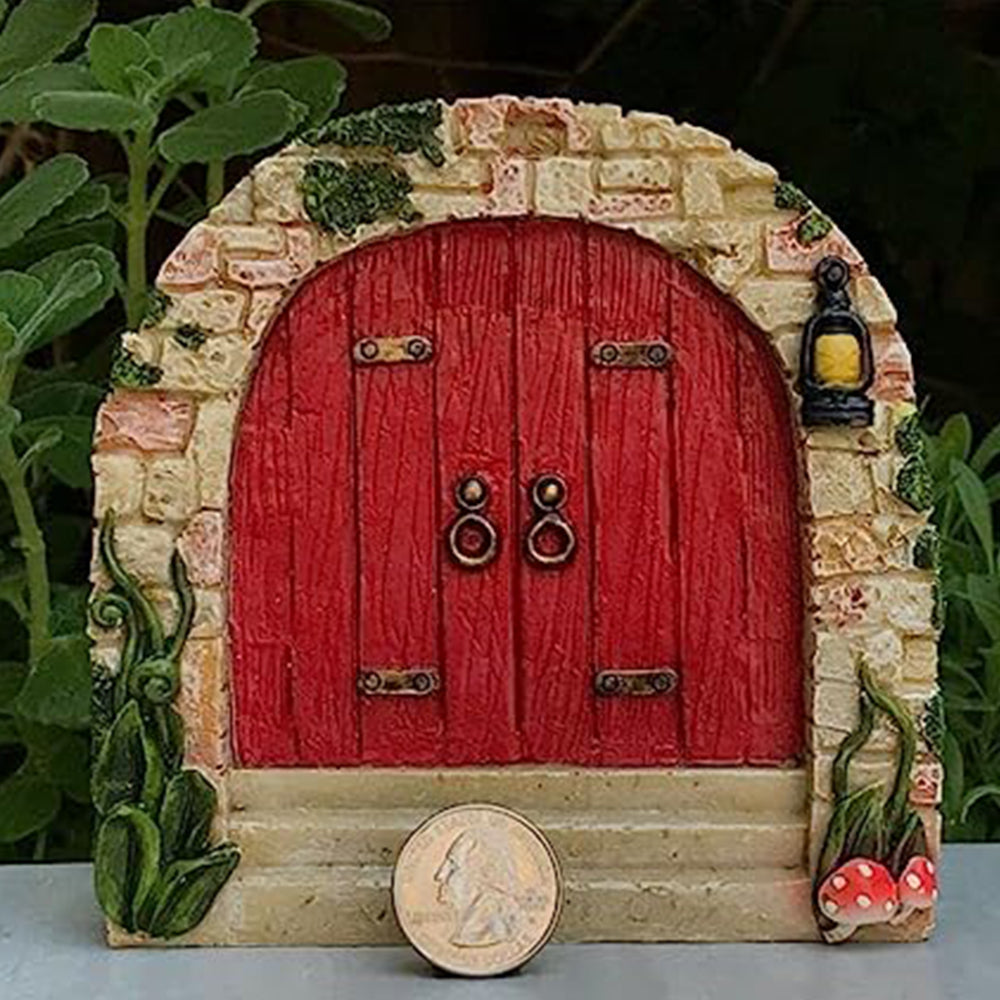 Art Sculpture Decoration Fairy Garden Door Windows Yard Art Sculpture Outdoor Decoration-Style 4