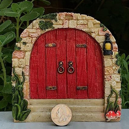 Art Sculpture Decoration Fairy Garden Door Windows Yard Art Sculpture Outdoor Decoration-Style 4