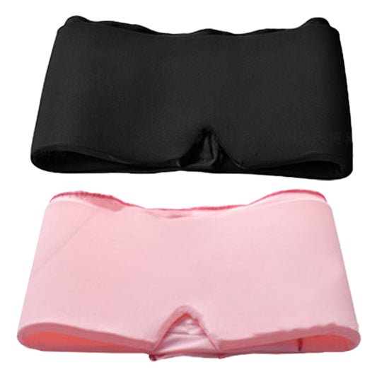 2pcs Migraine Headache Relief Cap Reusable Headache Hat Mask Flexible Gel Hot Cold Compress -Black and Pink