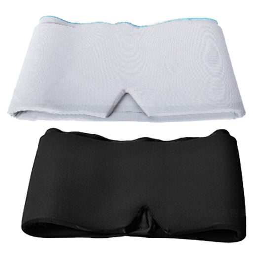 2pcs Migraine Headache Relief Cap Reusable Headache Hat Mask Flexible Gel Hot Cold Compress -Black and Grey