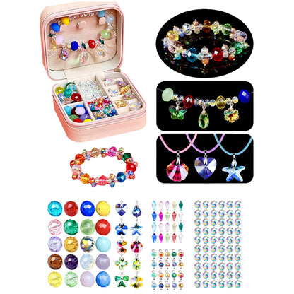 Toy 131pcs Charm Bracelet Making Kit DIY Kids Craft Jewelry Making Kit for Teen Girls -Multicolor