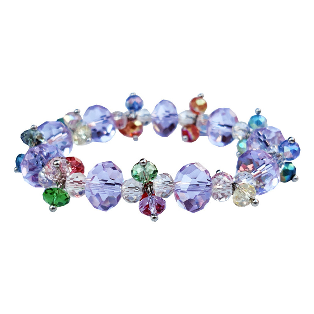 Toy 131 Pieces DIY Bracelet Kids Charm Bracelet Making Kit Beads Bracelet DIY Craft -Purple