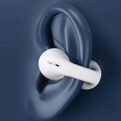 Wireless Headphones Wireless Earbuds Wireless Bluetooth Headphones Ear Clip Bone Conduction Earphones Sports Earbuds -White
