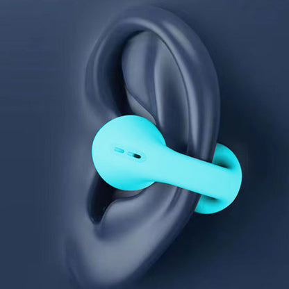 Wireless Headphones Wireless Earbuds Wireless Bluetooth Headphones Ear Clip Bone Conduction Earphones Sports Earbuds -Blue