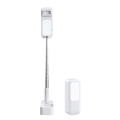 Portable Phone Holder Stand Wireless Dimmable LED Selfie Fill Light Lamp