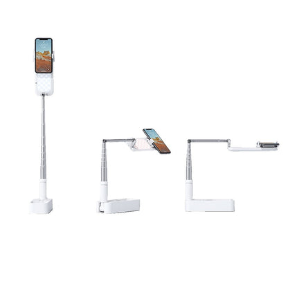 Portable Phone Holder Stand Wireless Dimmable LED Selfie Fill Light Lamp