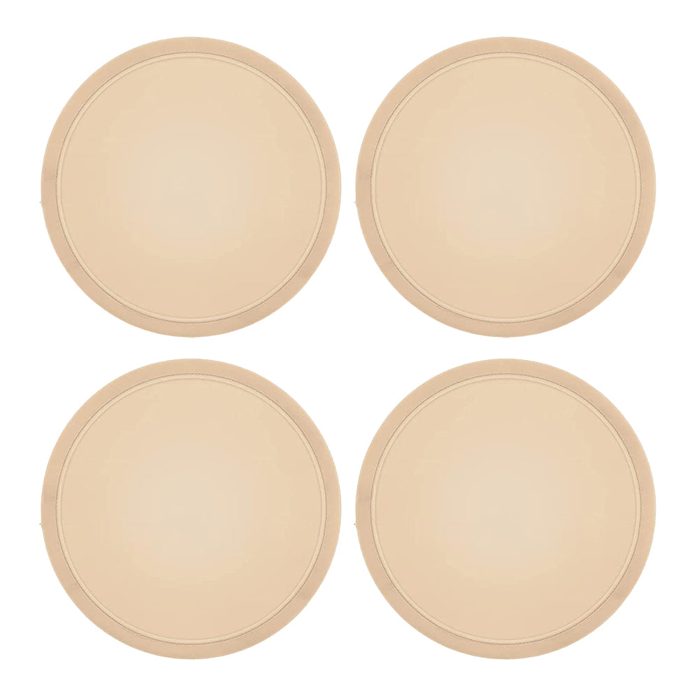 4pcs Castor Oil Pack for Breast Soft Reusable Castor Oil Breast Pads for Relaxing Soothing -Khaki