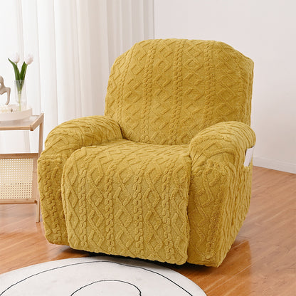 Stretch Recliner Chair Covers Sofa Slipcover Chair Spandex Soft Recliner Slipcover Furniture Protector -Yellow