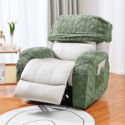Stretch Recliner Chair Covers Sofa Slipcover Chair Spandex Soft Recliner Slipcover Furniture Protector -Green