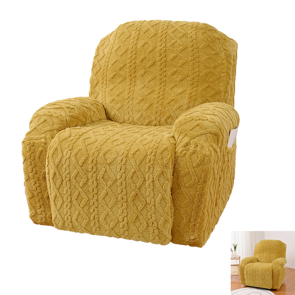 Stretch Recliner Chair Covers Sofa Slipcover Chair Spandex Soft Recliner Slipcover Furniture Protector -Yellow