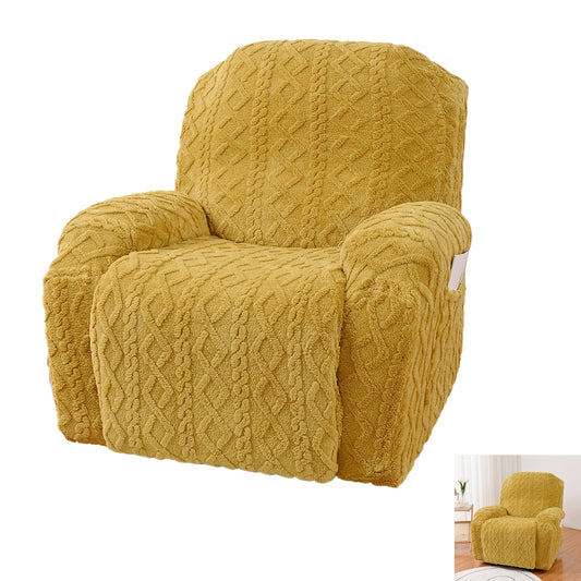 Stretch Recliner Chair Covers Sofa Slipcover Chair Spandex Soft Recliner Slipcover Furniture Protector -Yellow