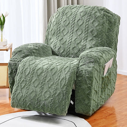 Stretch Recliner Chair Covers Sofa Slipcover Chair Spandex Soft Recliner Slipcover Furniture Protector -Green