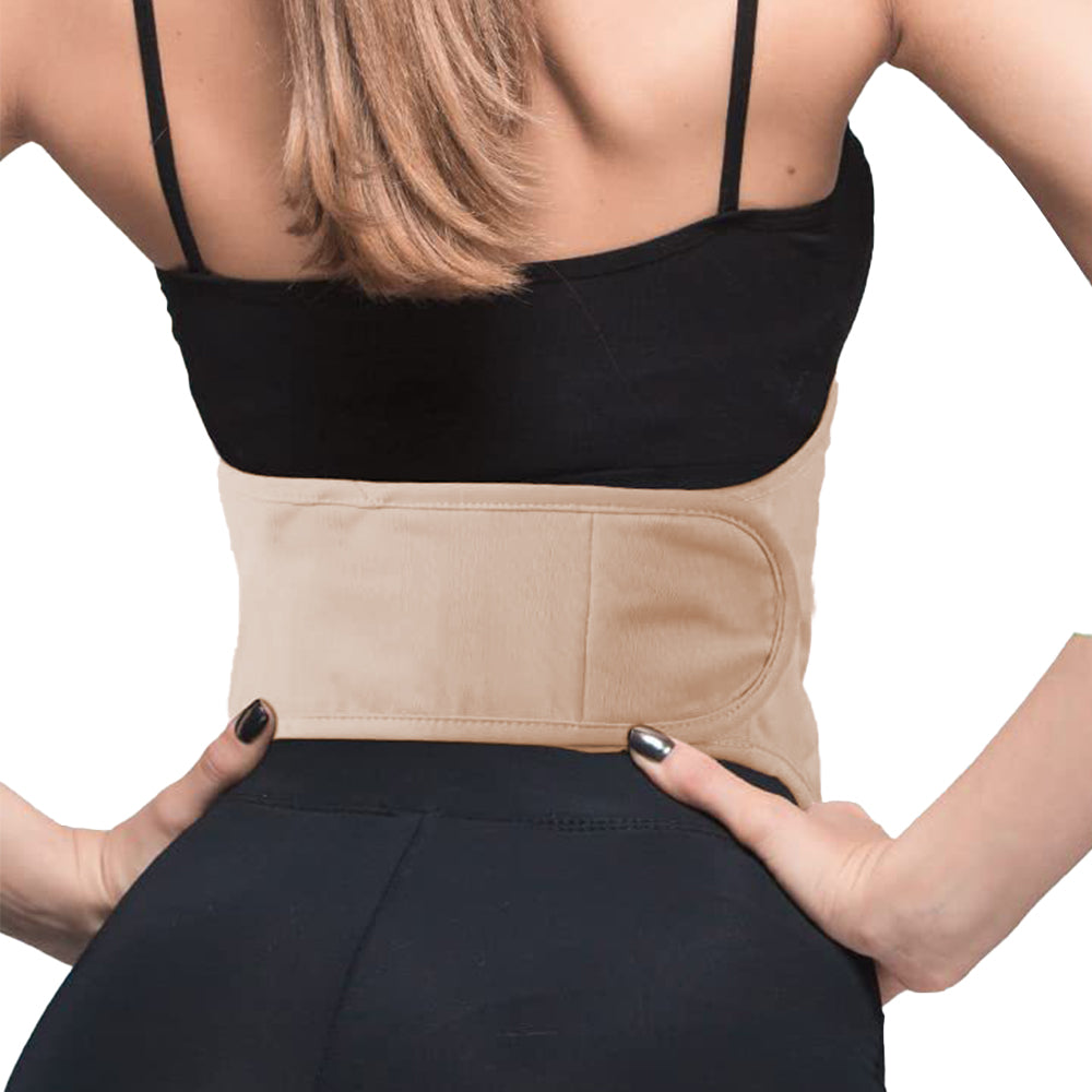 Castor Oil Packs Wrap 4PCS Reusable Oil Packs with Adjustable Elastic Strap for Waist and Neck -Khaki and Pink
