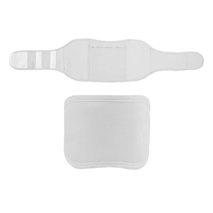 Castor Oil Packs Wrap 2PCS Reusable Oil Packs with Adjustable Elastic Strap for Waist and Neck -White