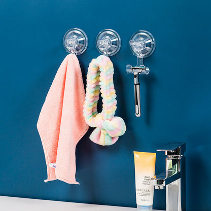 Clear Powerful Vacuum Shower Suction Cup Hook Set