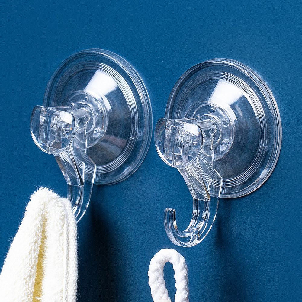 Clear Powerful Vacuum Shower Suction Cup Hook Set