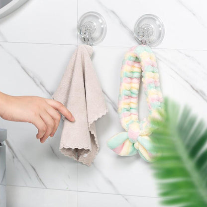 Clear Powerful Vacuum Shower Suction Cup Hook Set