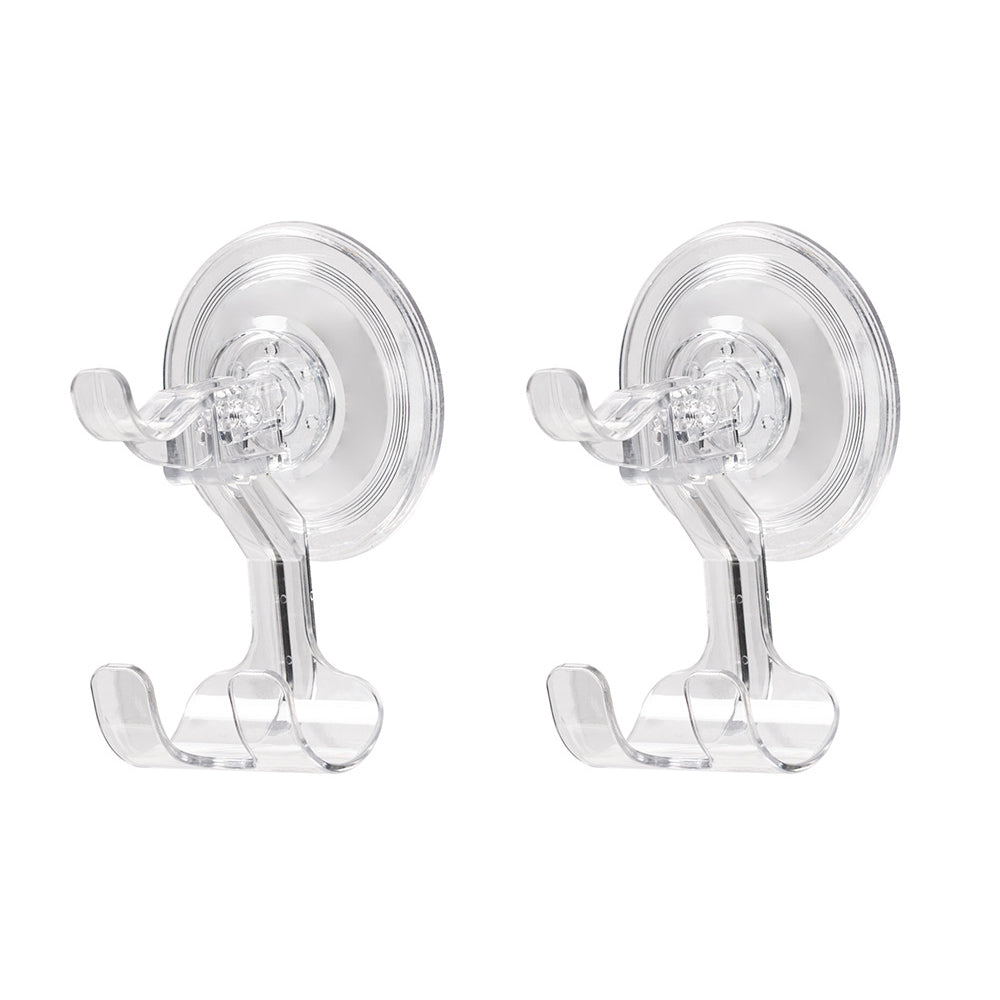 Clear Powerful Vacuum Shower Suction Cup Hook Set